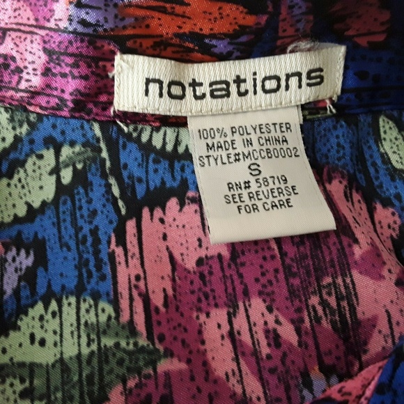 Notations Women's Long Sleeve Top Size S Sheer - Picture 5 of 5